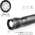 Aluminum 4*AA Rotation Zoom Ip67 Diving Led Flashlight